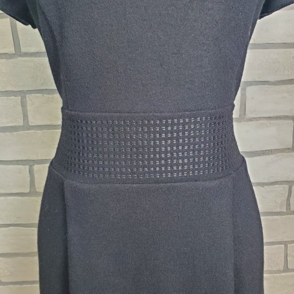 Banana Republic Black Wool Sheath Mini Dress Size 4 - Picture 3 of 10